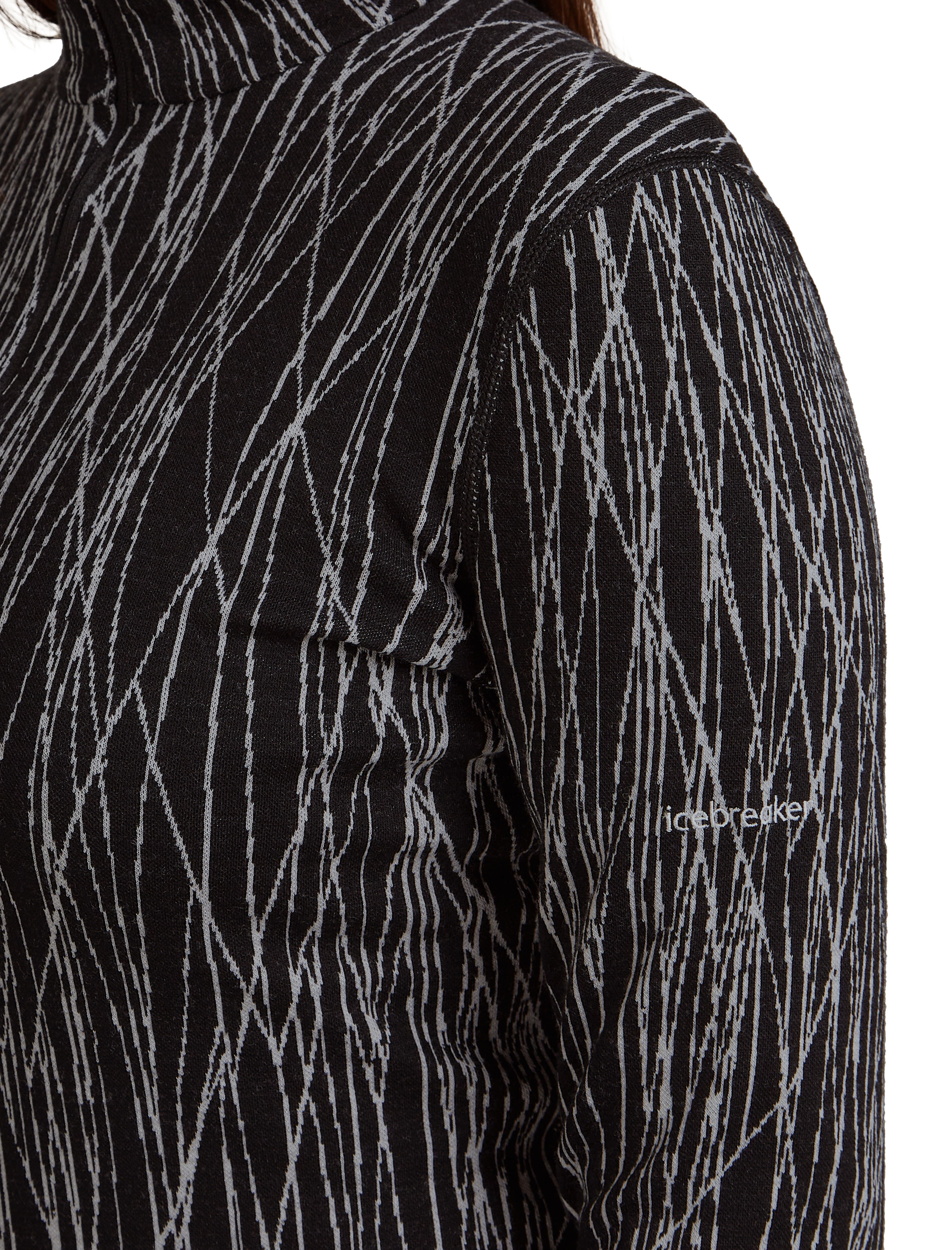 W Merino 260 Tech Vertex LS Half Zip Delta Lin AOP