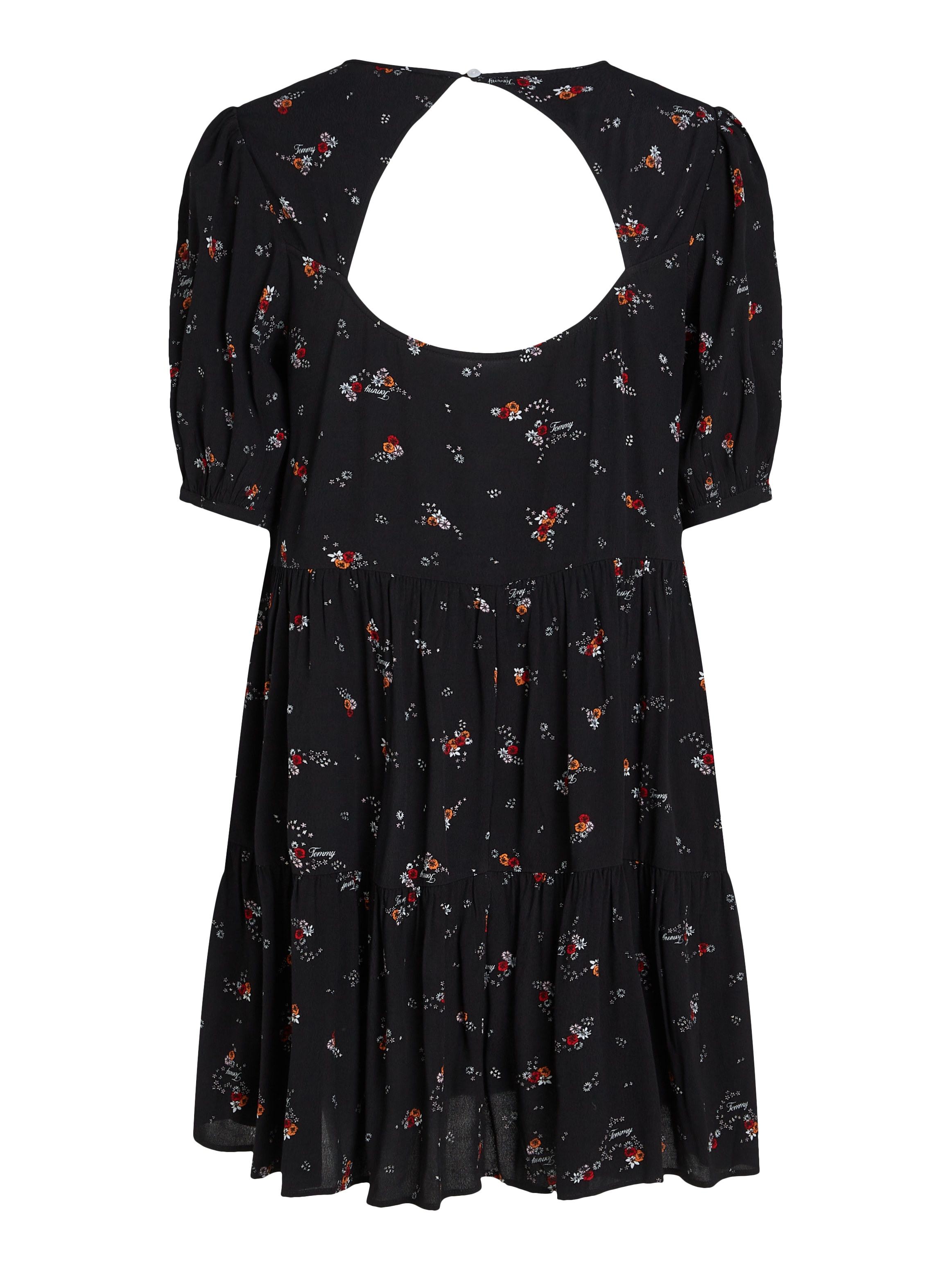 Tommy Jeans Blusenkleid »TJW BLACK FLORAL TIERD DRESS EXT« mit Blumenprint