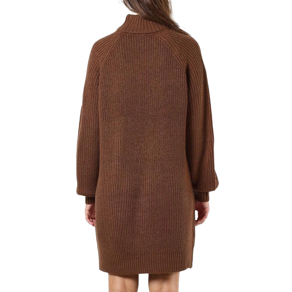 Noisy May Robe Pull en Maille Marron Femme Noisy May Timmy