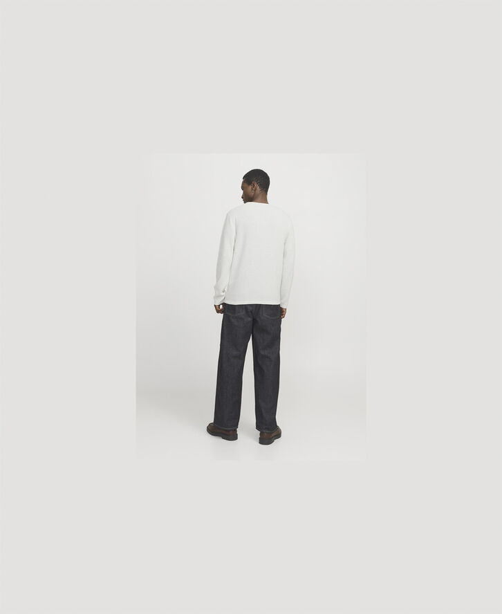 Jack & Jones JJEGEORGE KNIT CREW NECK NOOS Cloud dancer