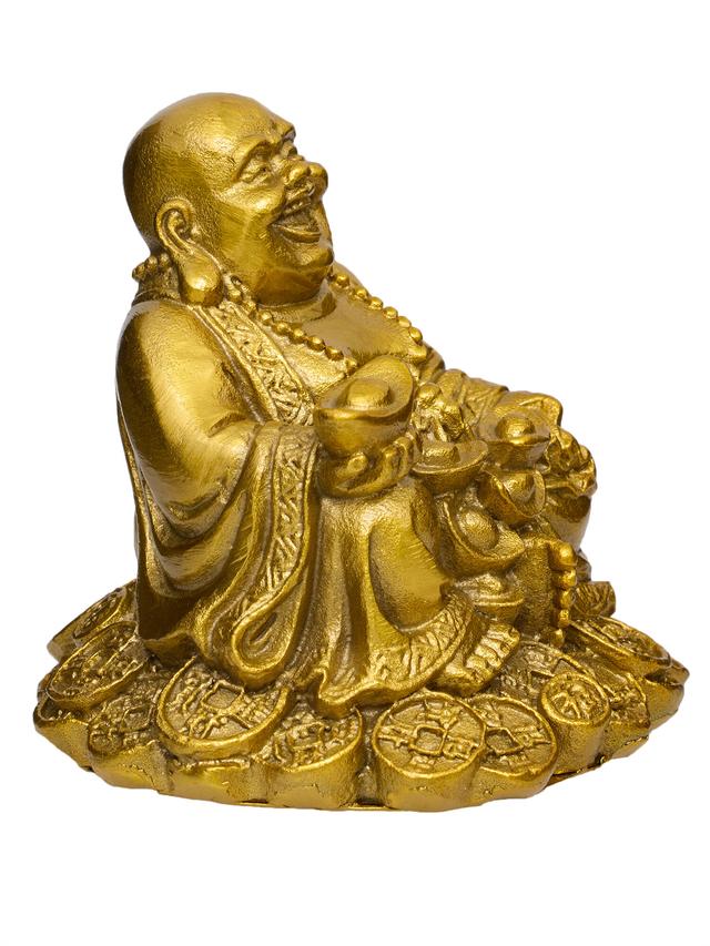 Buddha, Messing vergoldet