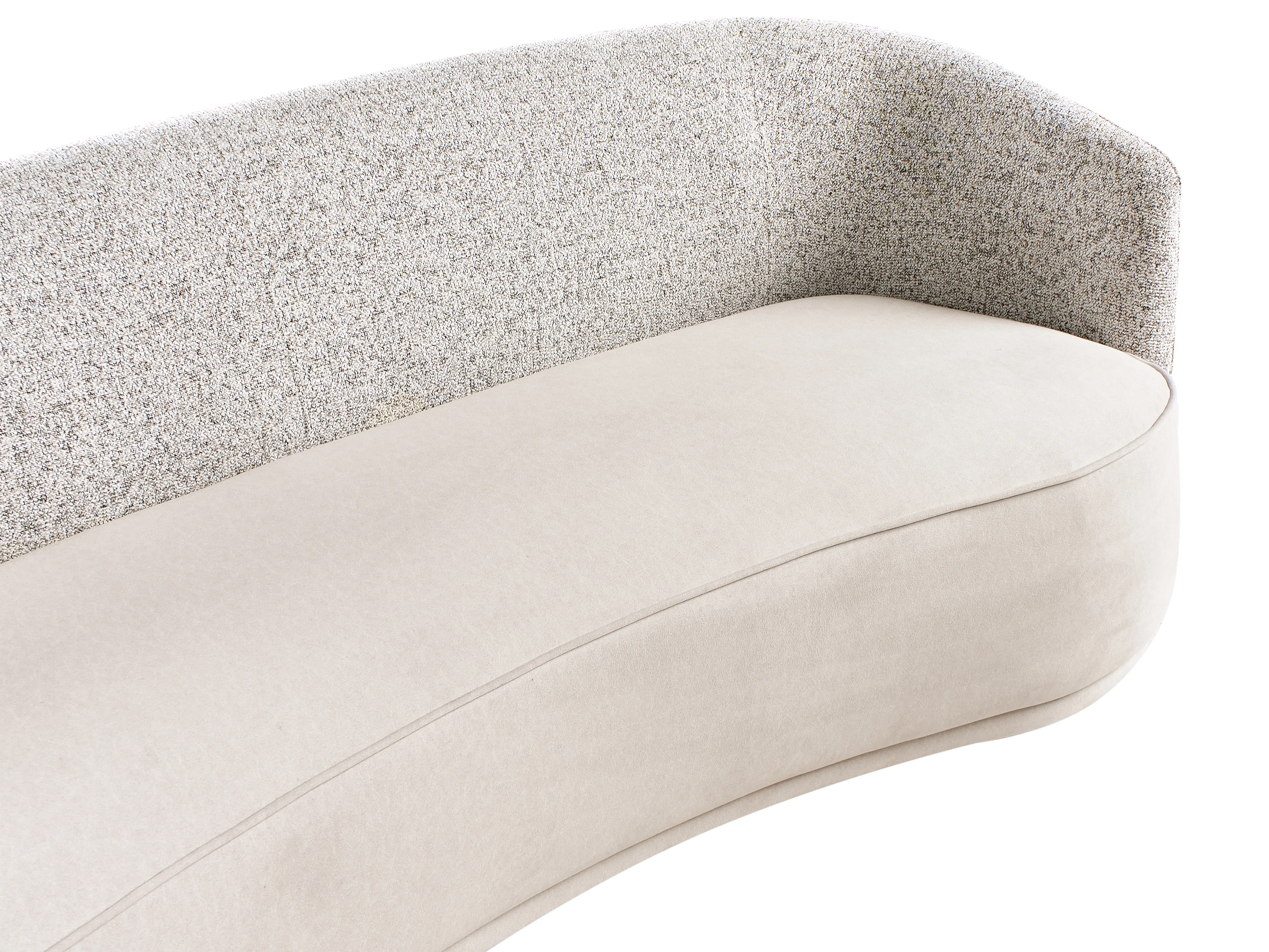 Bank 3-zits ROSET Stof Lichtbeige