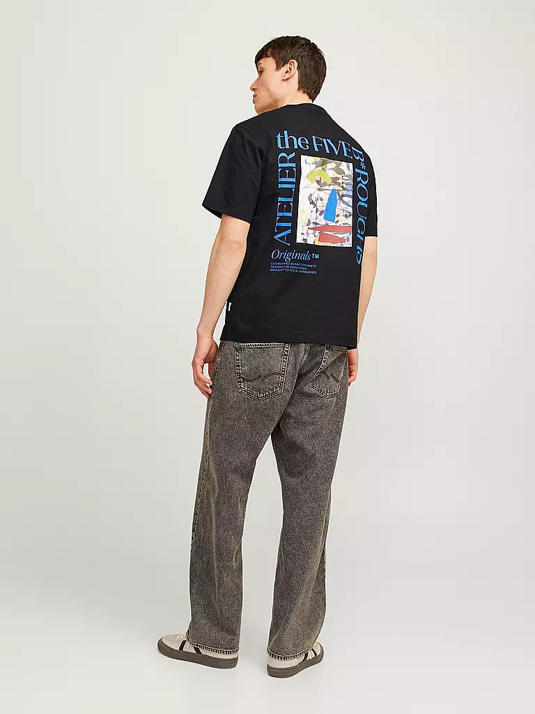 JACK & JONES T-Shirt JORBROOKLYN schwarz