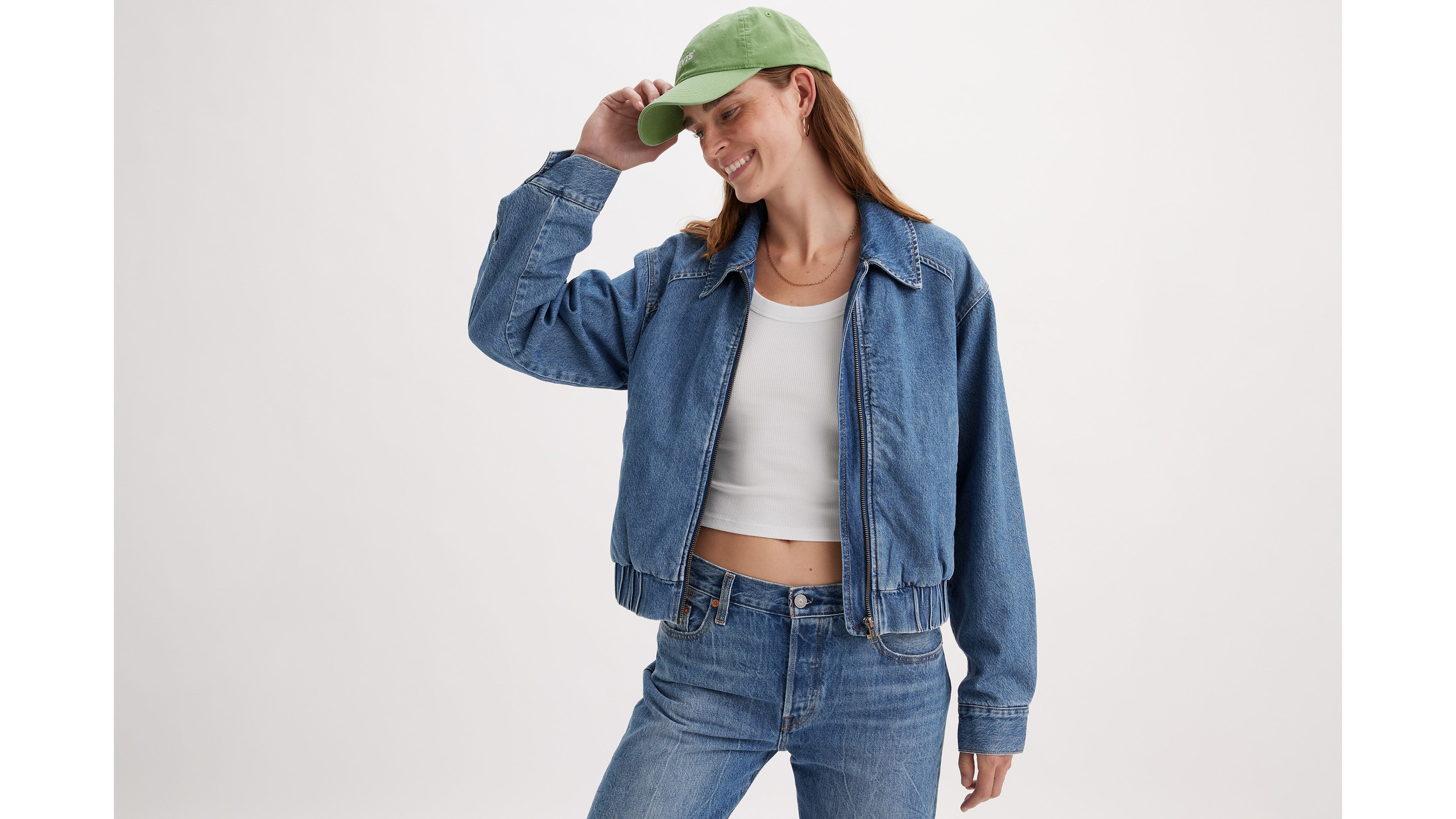 Blouson Ingrid Shrunken - Cause And Effect - Bleu