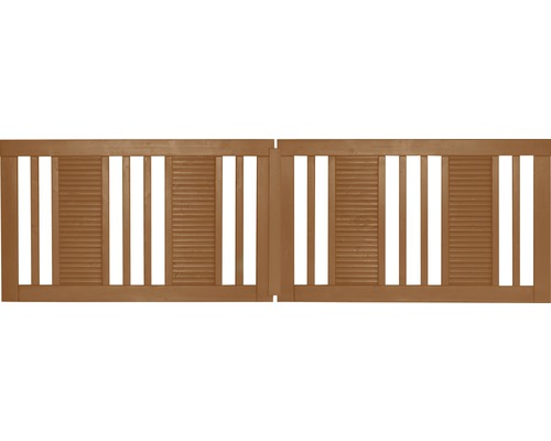 Dubbele poort Konsta Fenris zonder slot insteek 300 x 90 cm kersenhout