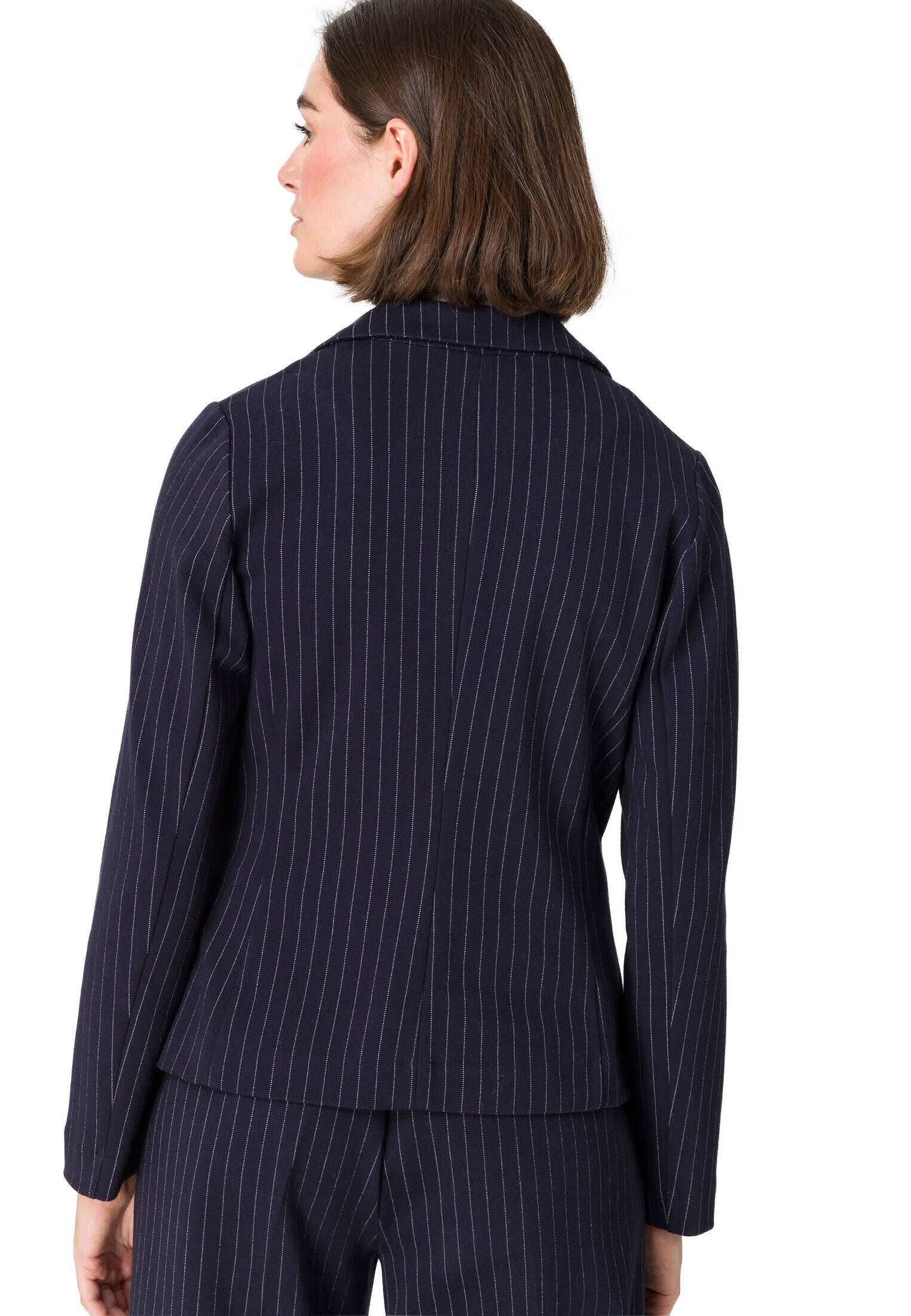 zero| Damen Jerseyblazer mit Nadelstreifen
