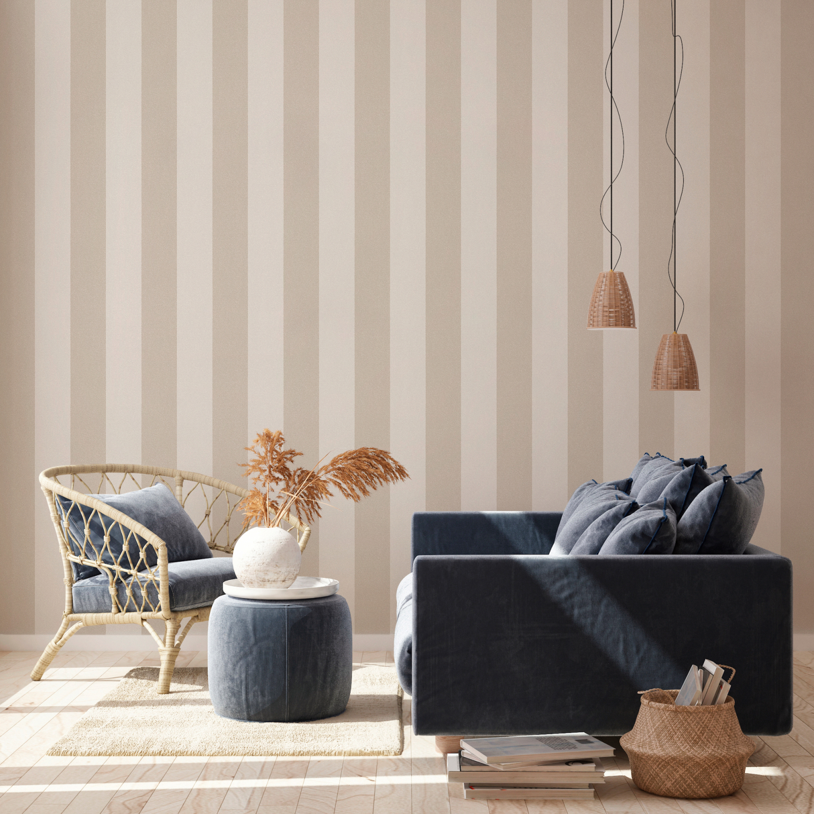 Vliestapete NEW ELEGANCE - beige-creme - 10 Meter