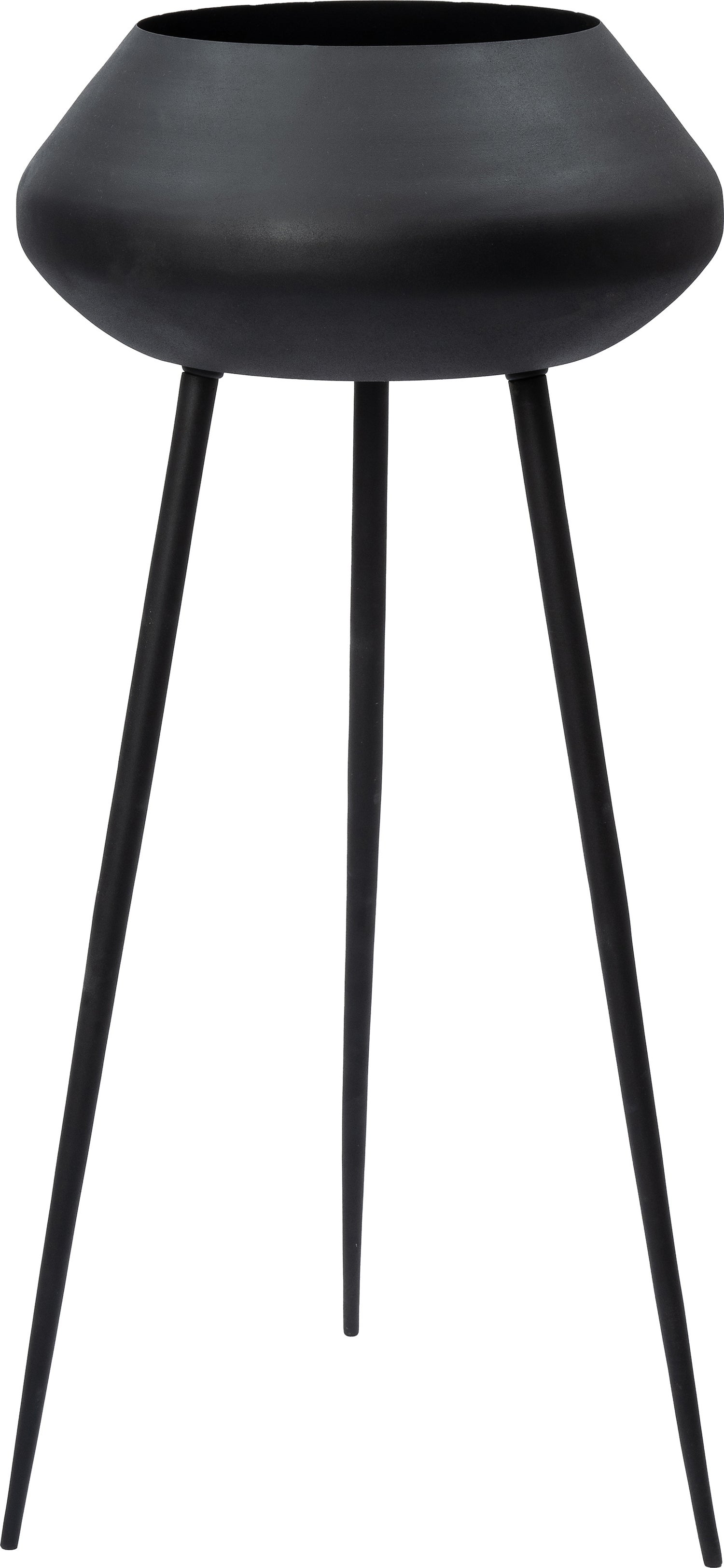 Intratuin bloempot op poten Colby zwart D 55 H 95 cm