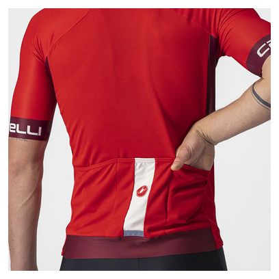 Maillot Manches Courtes Castelli Entrata VI Rouge