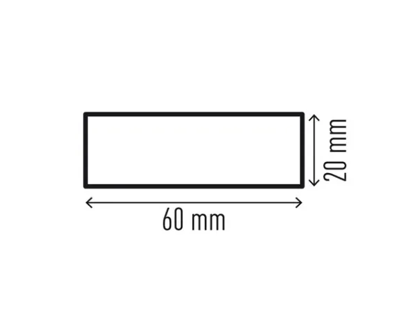Durable S20, Plast, Sort, Gul, Flad, 1000 mm, 60 mm, Kina