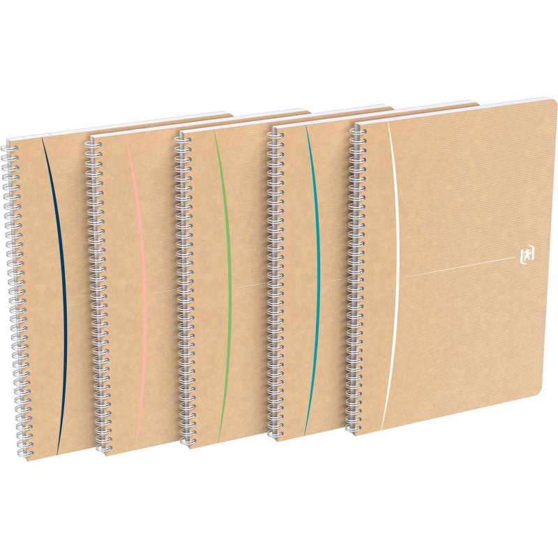Cahier recyclé spirale Oxford Touareg A4 21 x 29,7 cm petits carreaux 180 pages