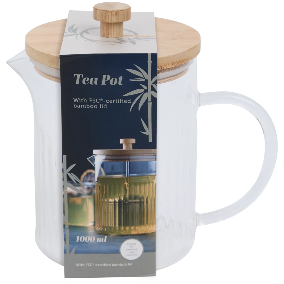 Theepot met zeef 1 liter
