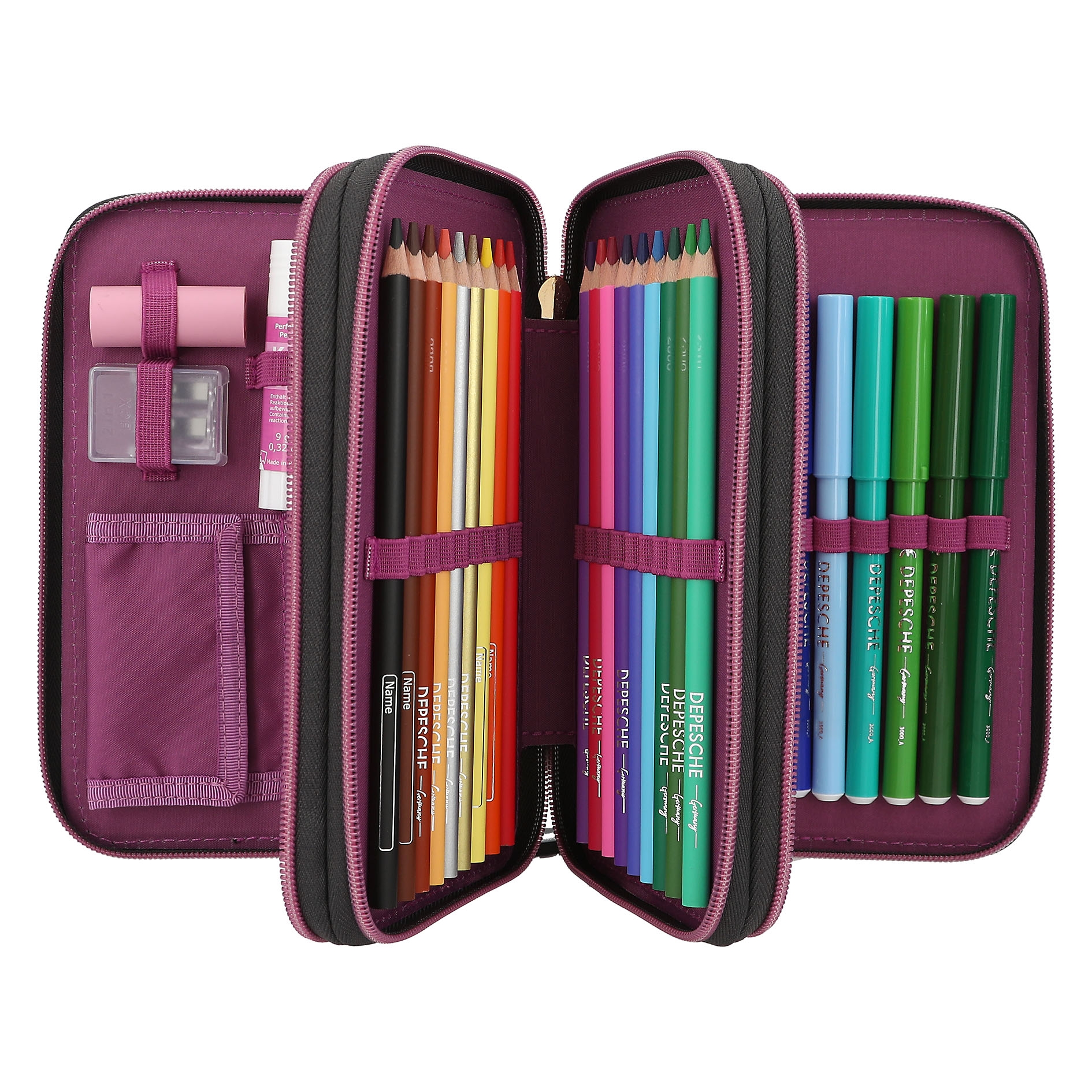 TOPModel 3-vaks etui REBEL KITTTY