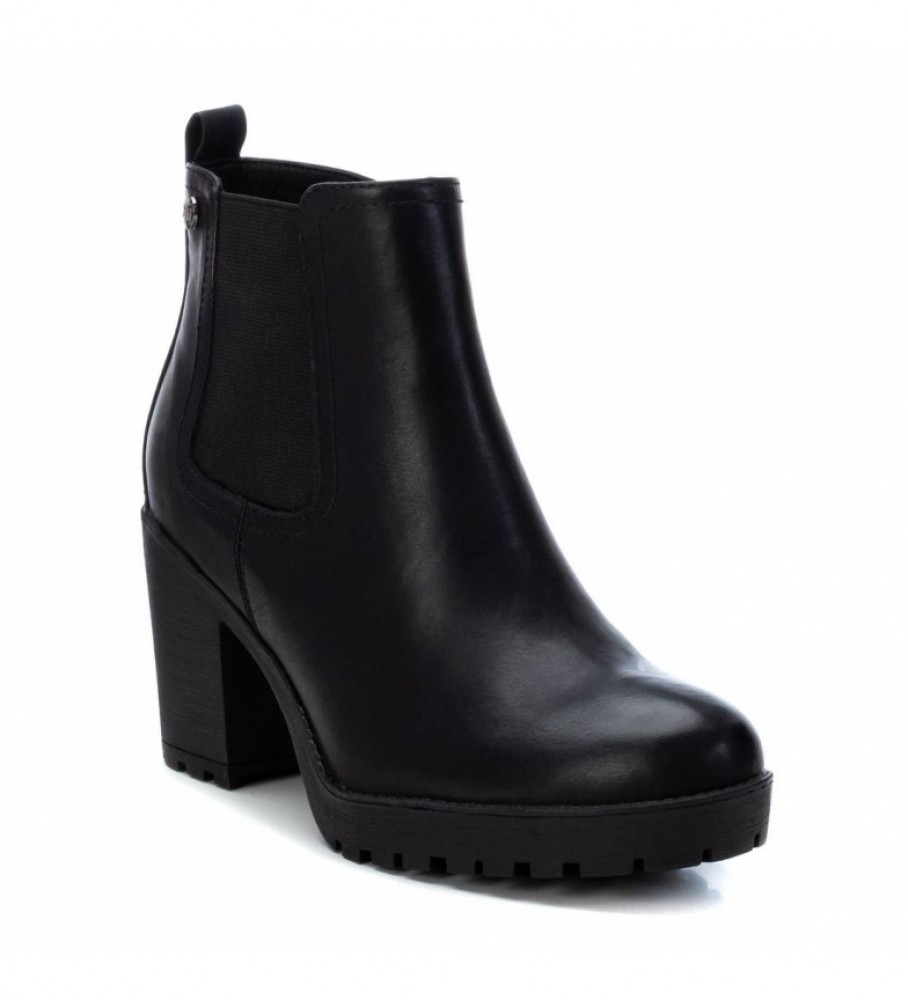 Botas de cano curto Xti 034352 pretas - Altura do salto: 8 cm -
