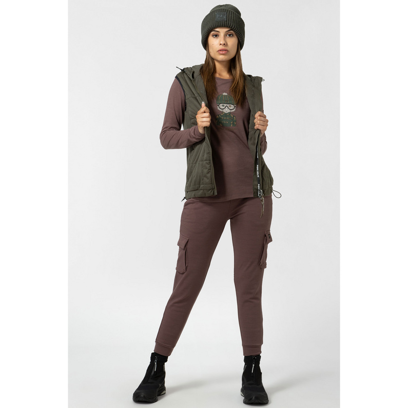 Super.Natural Damen Comfort Hoodie Weste