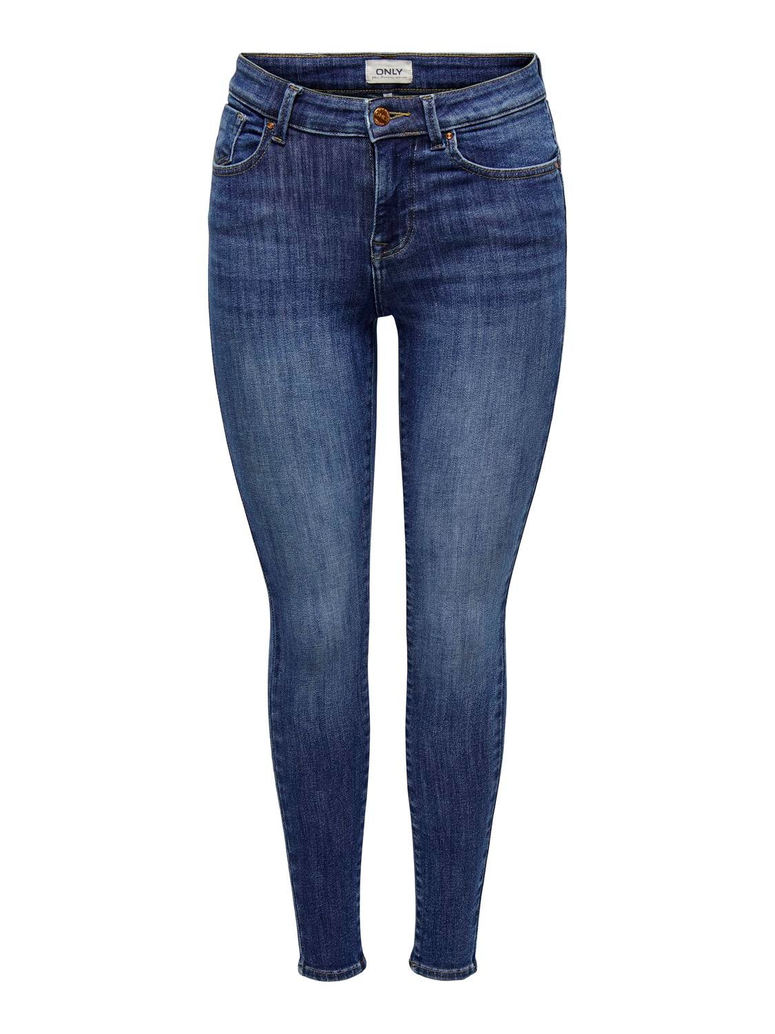 ONLPOWER Mittlere Taille Skinny Fit Jeans Dark Blue Denim