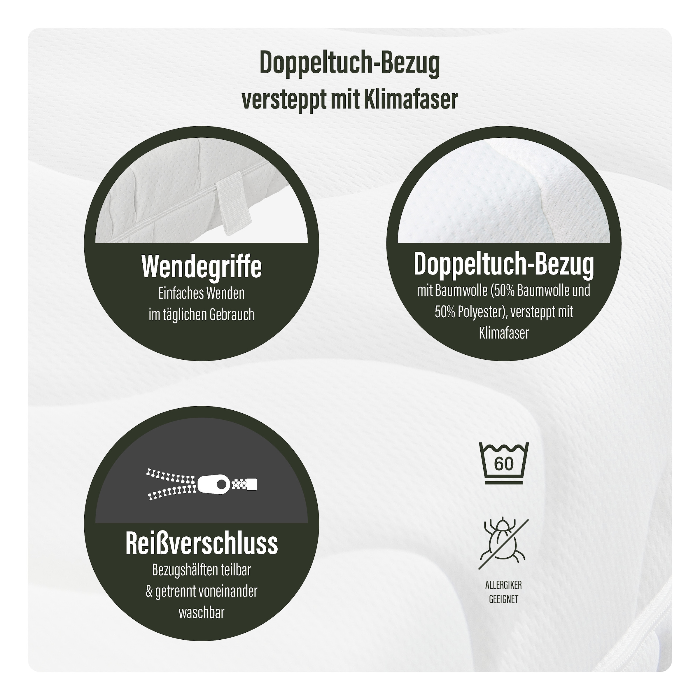 RAVENSBERGER Matratzen Kaltschaummatratze »KOMFORT-SAN Testsieger Stiftung Warentest« 18 cm hoch Raumgewicht: 50 kg/m³ 1 Stk. tlg. Ausgabe 03/2025 Note GUT (2,2), getestet in 90x200cm Härtegrad H4