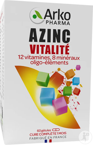 Arkopharma Azinc Vitalité Vitamines & Minéraux 60 Gélules