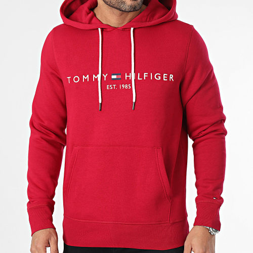 Sweat Capuche Tommy Logo 1599 Bordeaux