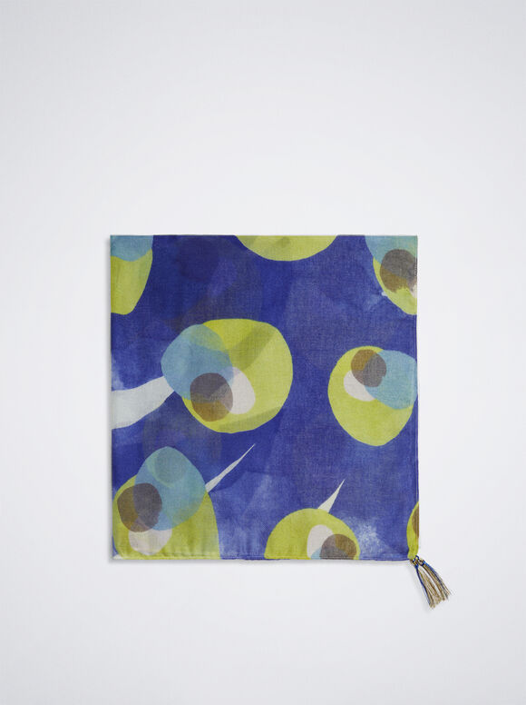 Lenço estampado - Azul