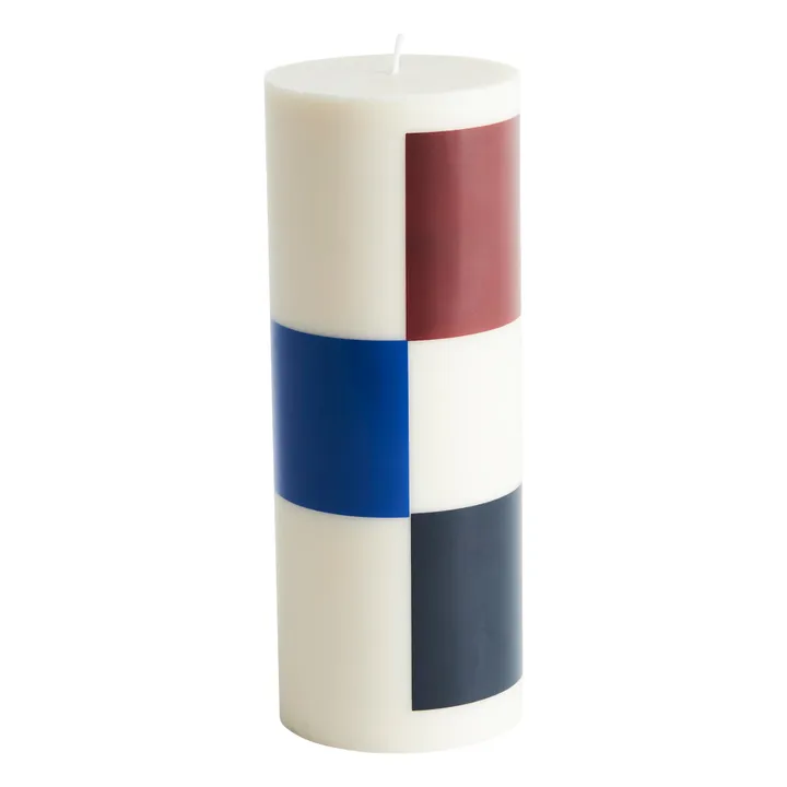 Hay Bougie Column à Carreaux | Bleu