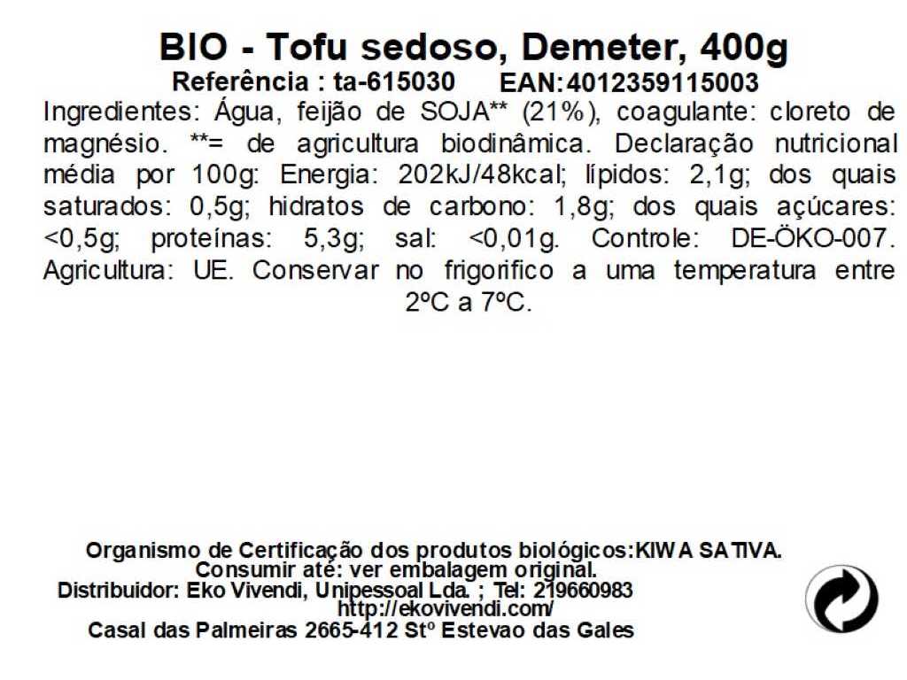 TOFU SEDOSO TAIFUN BIO 400G