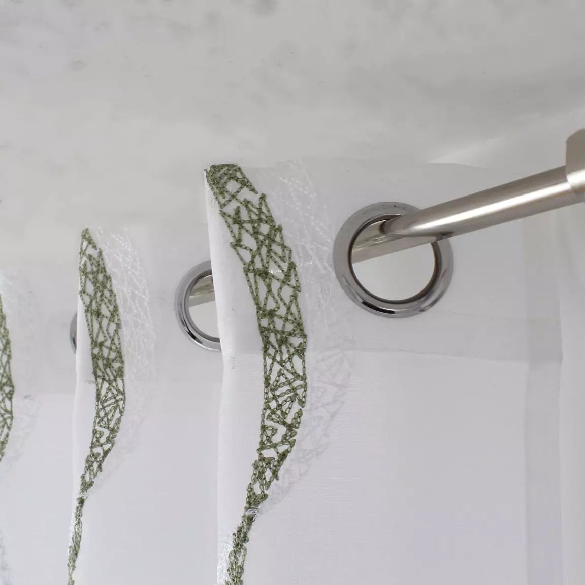 Voilage œillets (140 x 240 cm) Matisse Vert olive