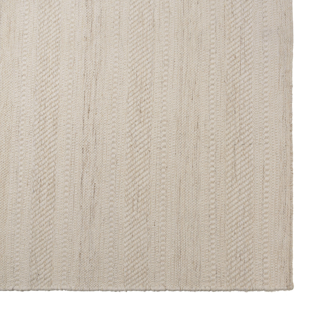 Macabane Tapis en Laine texturée Sacha beige - 230x160 cm