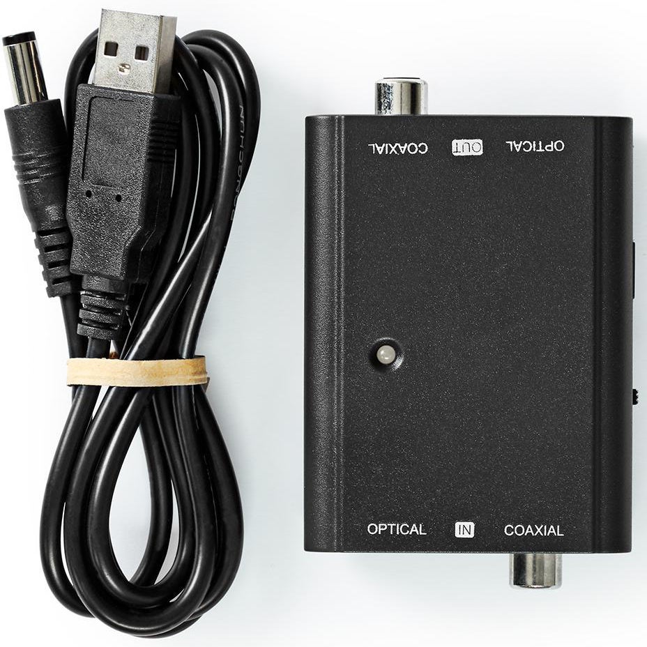 Nedis ACON2507BK audio converter 2-weg Toslink - Coax