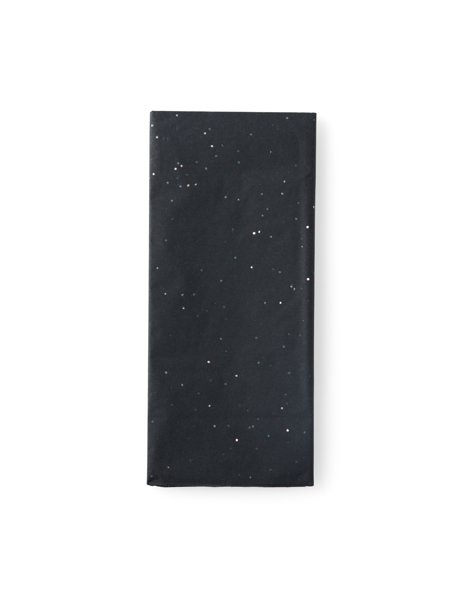 Silkepapir med glimmer | Papir. 50 x 75 cm. 4 ark. | Black