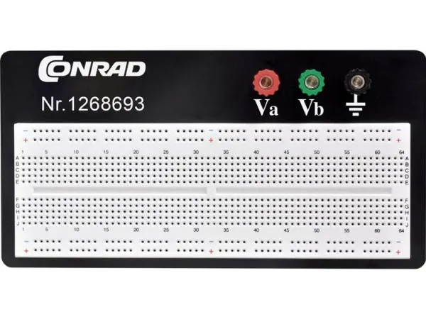 TRU COMPONENTS 0165-40-1-3201B Breadboard Samlet antal poler 840 (L x B x H) 57.15 x 167.3 x 8.4 mm 1 stk