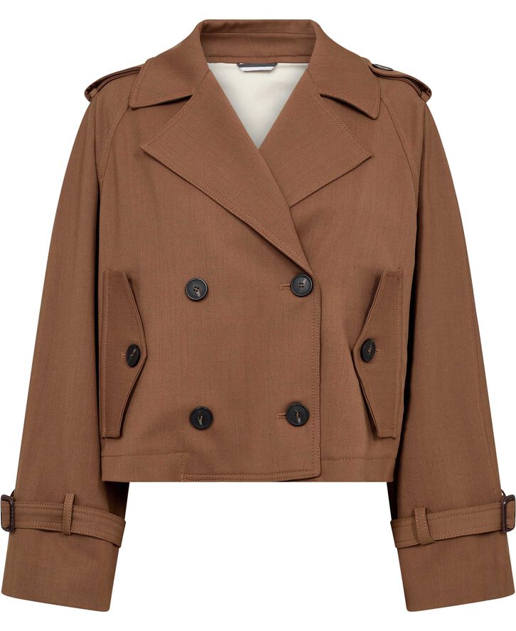 Weekend Max Mara Short Wool Trench Coat OPOSSUM 4