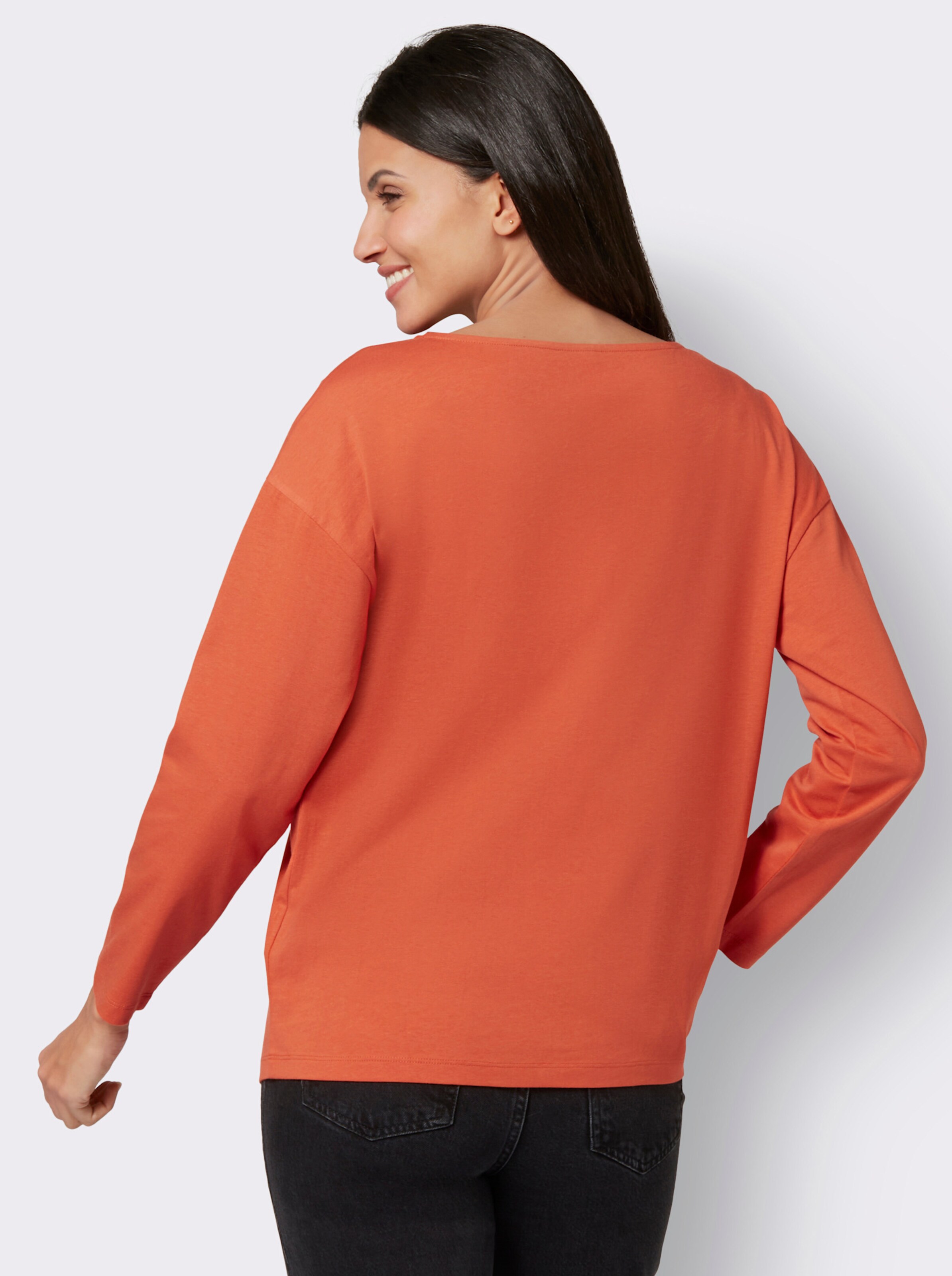 Shirt mit silberfarbenem Glitzer-Druck