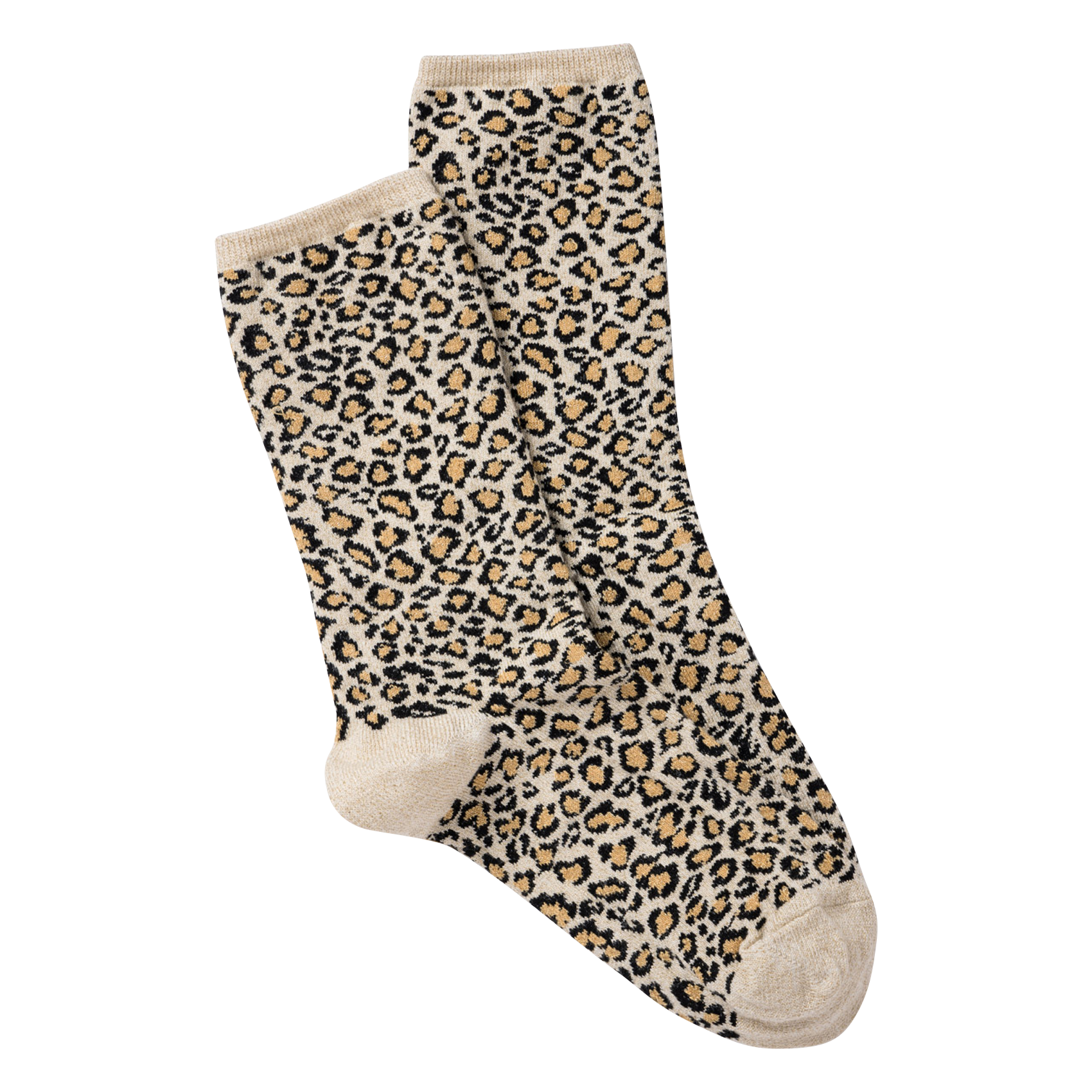 LEA - Chaussettes motif léopard en coton mélangé | Blanc