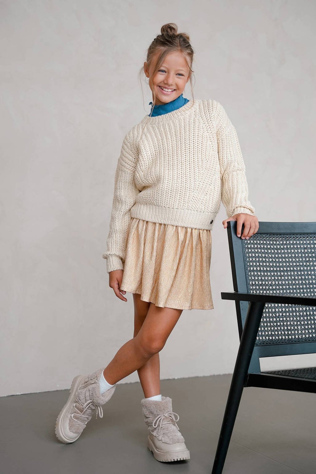 Like Flo A-lijn rok met glitter goud