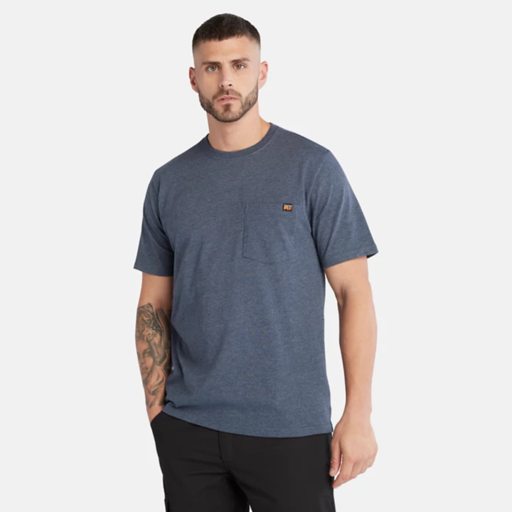 Camiseta Timberland PRO Core Pocket Masculina na cor Azul