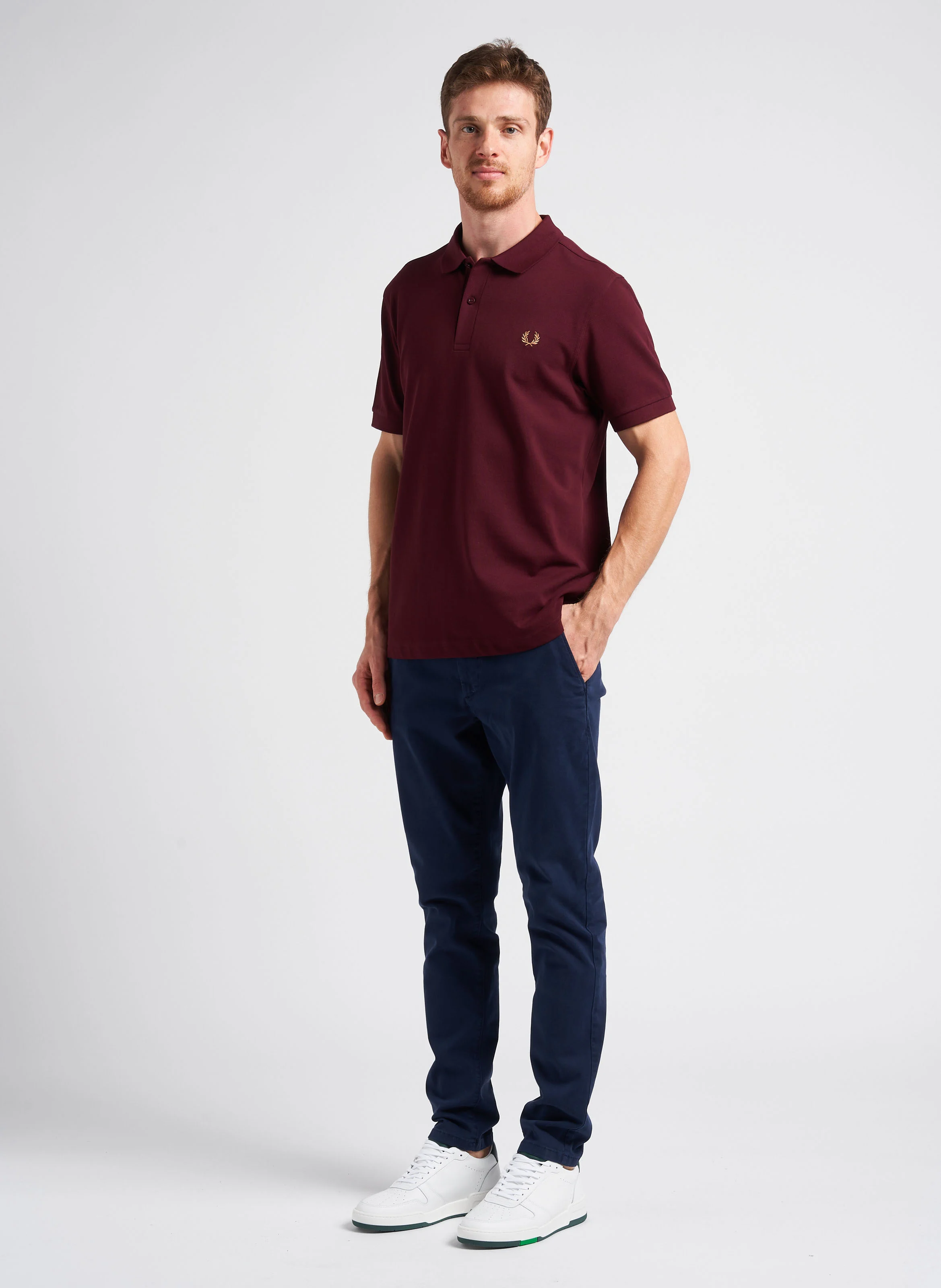 LAVIS - Pantalon droit en coton bio mélangé | Bleu