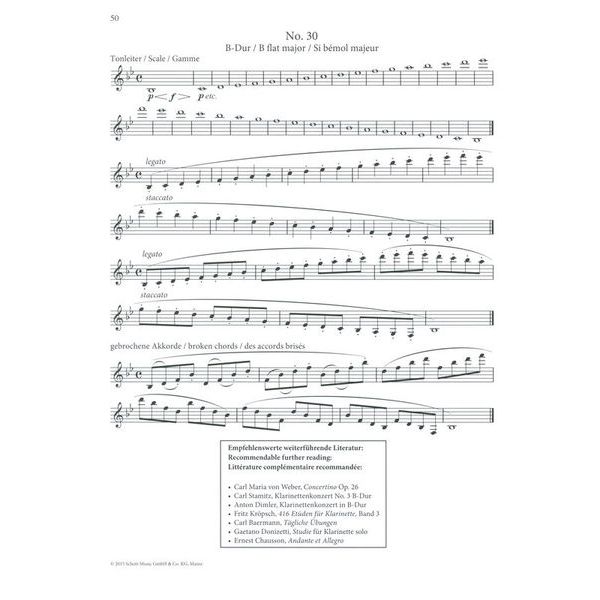 Schott Baermann Clarinet op.63 Vol.1