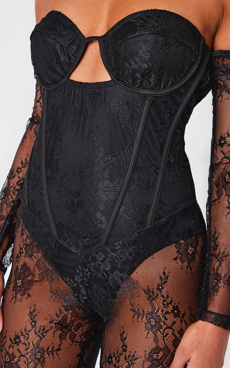 Combinaison Bardot À Détail Corset En Dentelle