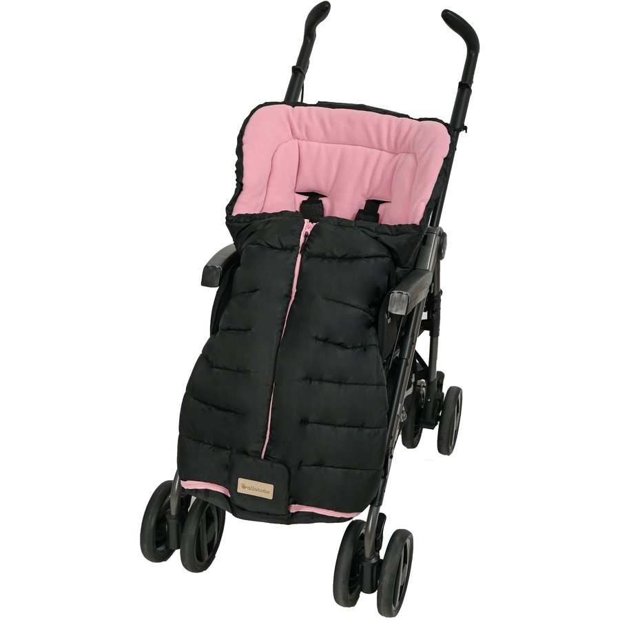 Altabebe Winterfußsack Active Kollektion für Kinderwagen schwarz rosa