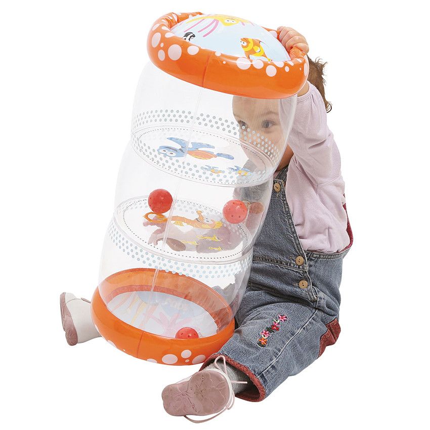 Baby roller 6m+ - Corail - Ecru