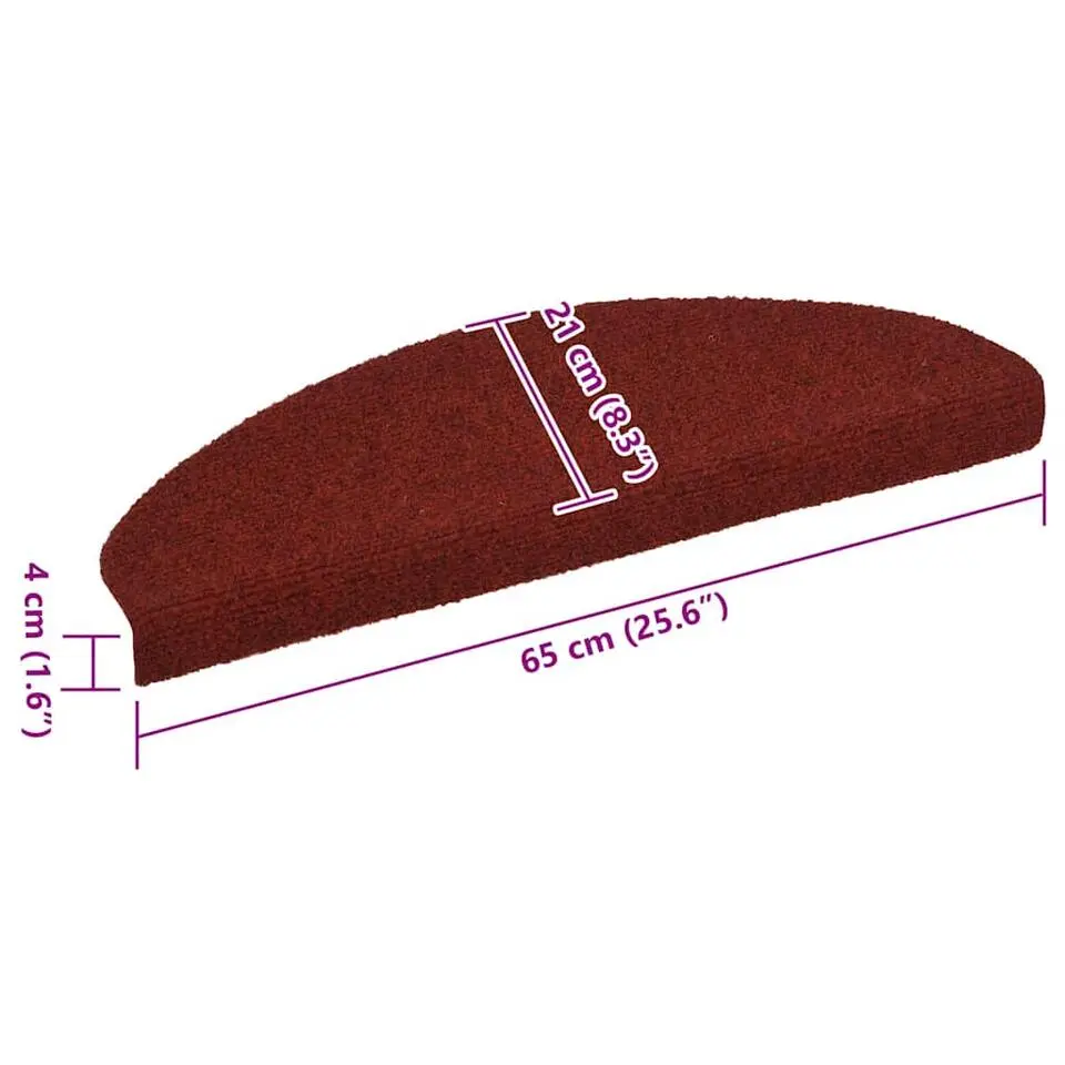 vidaXL - Trapmat - Rood - Polypropyleen - 65 x 21 x 4 cm - 5 stuks