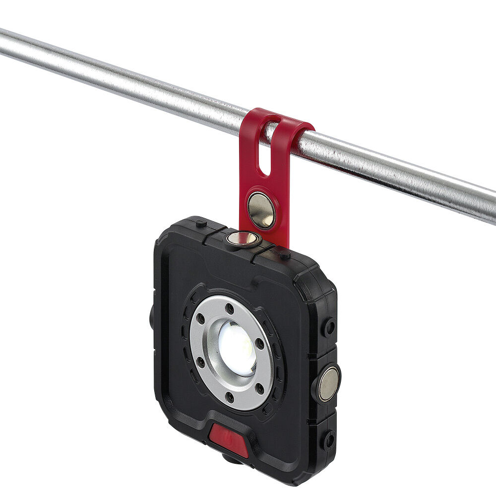 Lampe LED brico Profilex aimantée multifonctions noire et rouge