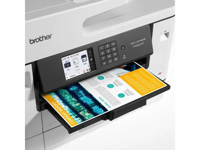 Brother MFC-J5740DW - Multifunktionsprinter - farve - blækprinter - A3 (medie) - op til 25 spm (kopiering) - op til 28 spm (udskriver) - 600 ark - 33.6 Kbps - USB 2.0, LAN, Wi-Fi(n), USB vært