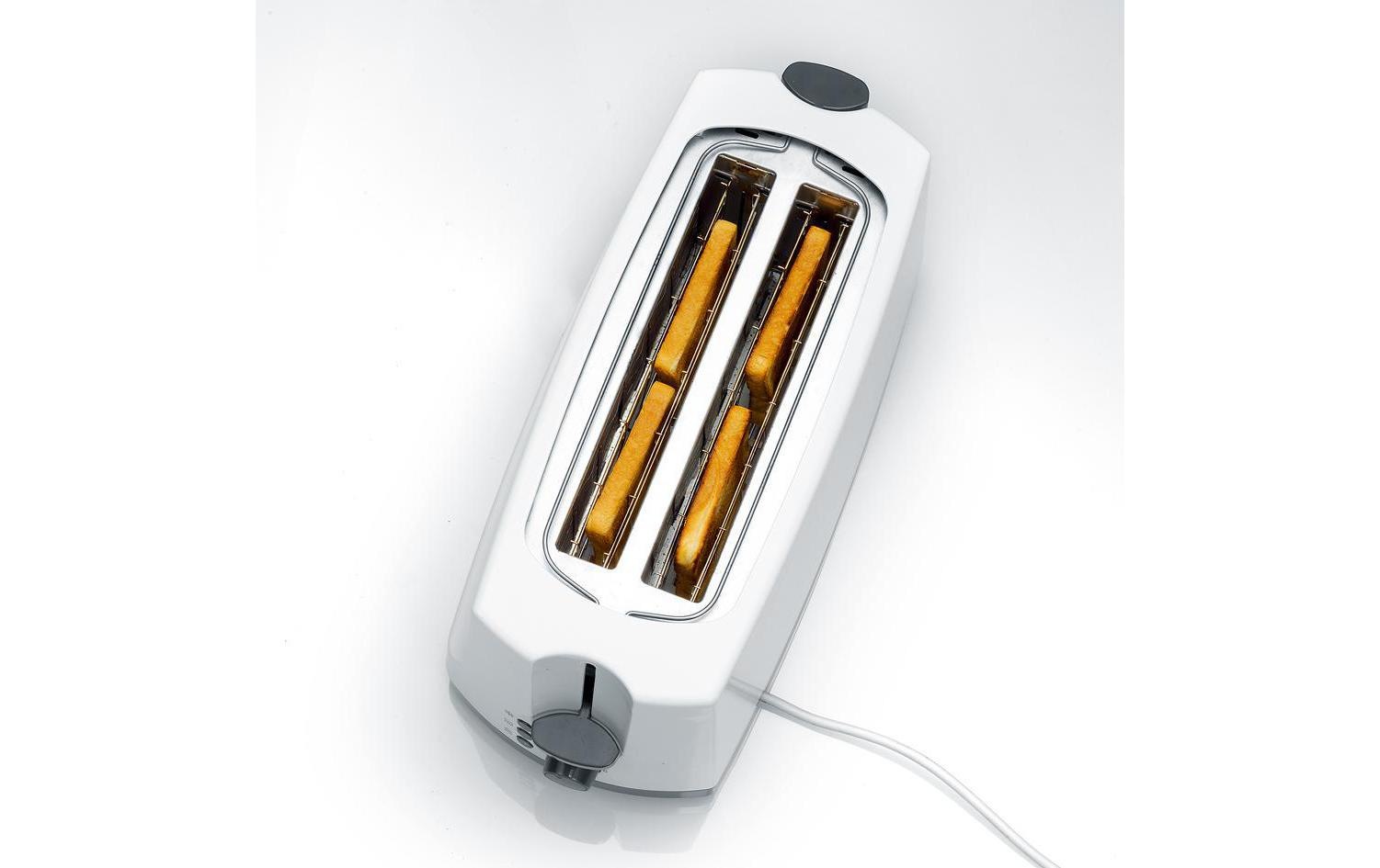 Severin Toaster »AT 2234 Weiss/Schwarz« 1400 W Lieferung mit passendem CH-Fixadapter