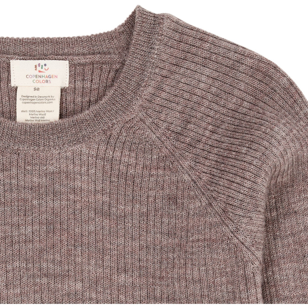 Køb Copenhagen Colors Natural Melange Merino Classic Rib Bluse