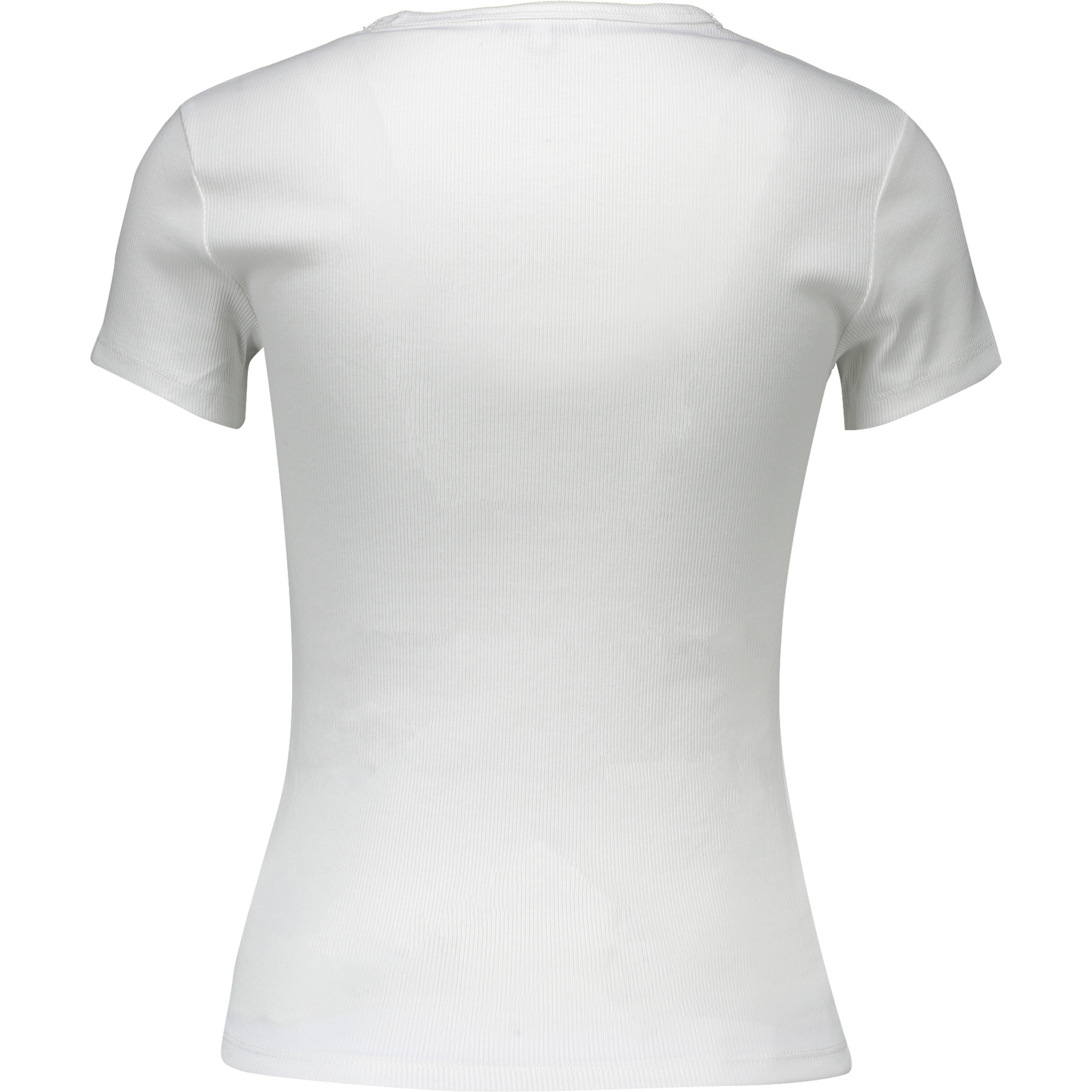 Tommy Jeans Damen-T-Shirt Slim Ess Rib L, weiss