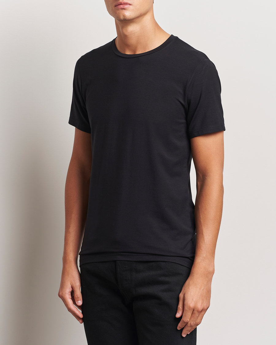 Bread & Boxers Tencel Crew Neck T-Shirt Black
