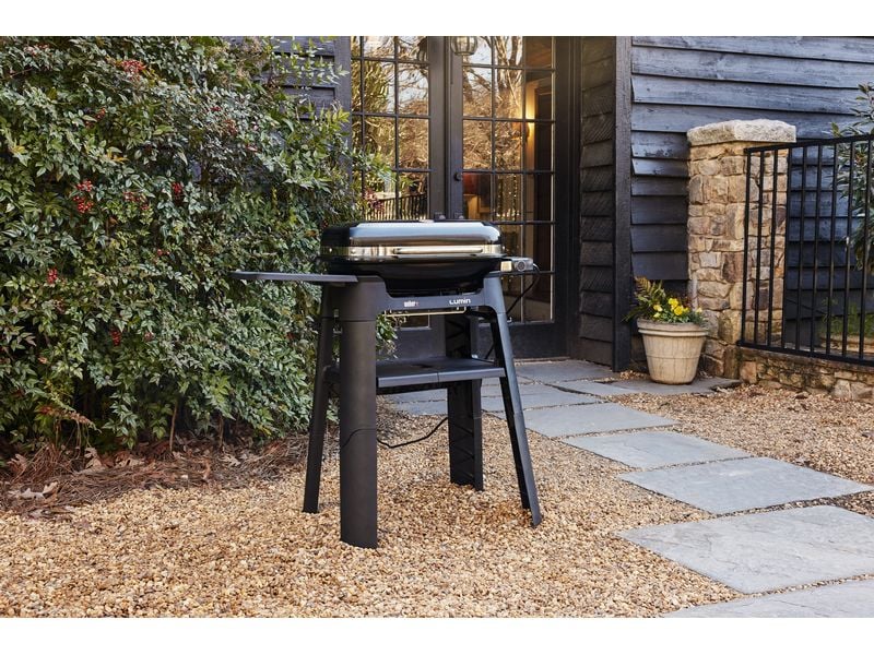 Weber Standgrill Elektro Lumin, Schwarz Elektrogrill mit Stand