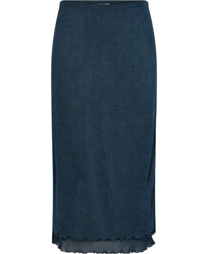 Filippa K Layered Frill Crepe Skirt Dawn blue